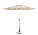 Ombrellone da Giardino con Snodo 8 Stecche Ø300x246h cm Telo in Poliestere Palinuro Naturale 