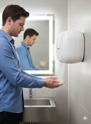 Asciugamani Elettrico con Fotocellula 1100W Vama Stream Dry UV ABS Polipropilene Bianco