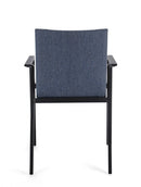 Set 4 Sedie da Giardino 55,5x60x83h cm con Braccioli Odeon Antracite Denim 