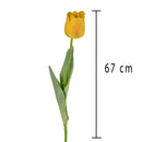Set 6 Fiori Artificiali Tulipano con Foglie H 67 cm