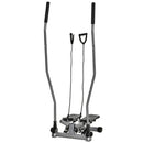 Stepper Fitness 54x40x135 cm con Maniglia e Monitor LCD in Acciaio Argento  