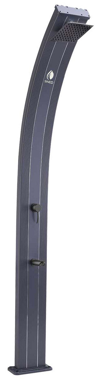 Doccia Solare da Giardino 30L Miscelatore e Lavapiedi Sined Lea Grigia sconto