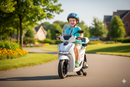 Scooter Elettrico per Bambini Licenza Ufficiale Honda SH125 12V con Ruote EVA e Sedile Pelle Bianco