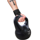 Kettlebell Fitness 10 Kg in PVC con Sabbia e Maniglia Nero