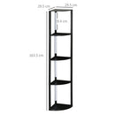 Lampada da Terra a LED 41x29,5x163,5 cm in MDF Nero