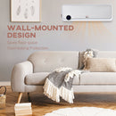 Riscaldatore Elettrico da Parete Timer 3 Modalità 56x18,5x11,7 cm Bianco e Argento  