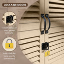 Armadio da Esterno a 2 Ripiani 127x65x159.5/168 cm in Legno di Abete 