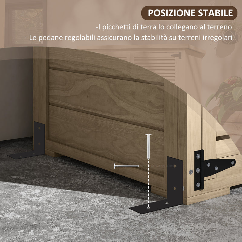 Armadio da Esterno a 2 Ripiani 75x50x111/118 cm in Legno di Abete 