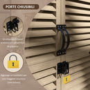 Armadio da Esterno a 2 Ripiani 75x50x111/118 cm in Legno di Abete 