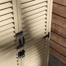 Armadio da Esterno a 2 Ripiani 75x50x111/118 cm in Legno di Abete 