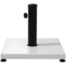 Base per Ombrellone da 25kg in Metallo e Cemento con Effetto Legno 45x45x33.5cm Bianco