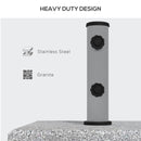 Base per Ombrellone da 28kg in Granito con Maniglia Estensibile e Rotelle 41x41x37.5cm Grigio