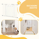 Cancelletto per Cani taglia Piccola e Media 74-100x76 cm in Acciaio e PA Bianco