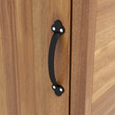 Casetta da Giardino in Legno 1.8x2m con Porta Doppia Finestra e Base Inclusa Colore Legno