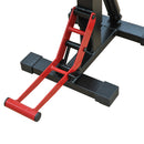 Cavalletto Alzamoto 28x17.5x24.5-35.5 cm in Acciaio e Gomma Nero e Rosso