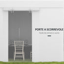 Copertura per Gazebo 3x3m con Porte a Cerniera e Finestre Bianco