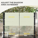 Copertura per Gazebo Pergola 3x3 m 488x122 cm  in PE Impermeabile color Kaki