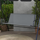 Coprisedile per Dondolo da Giardino 115x48x48cm in Tessuto a Rete Grigio Chiaro