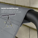 Coprisedile per Dondolo da Giardino 115x48x48cm in Tessuto a Rete Grigio Chiaro