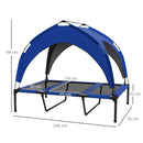 Cuccia per Cani Taglia Grande 106x76x94 cm in Acciaio e Poliestere Blu Scuro