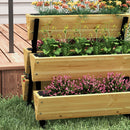 Fioriera da Esterno a 3 Livelli 75x78x77 cm in Legno di Abete 