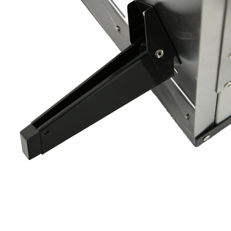 Forno per Pizza Pieghevole e Portatile con Pala e Pietra 81x40x72 cm in Acciaio e Legno Nero