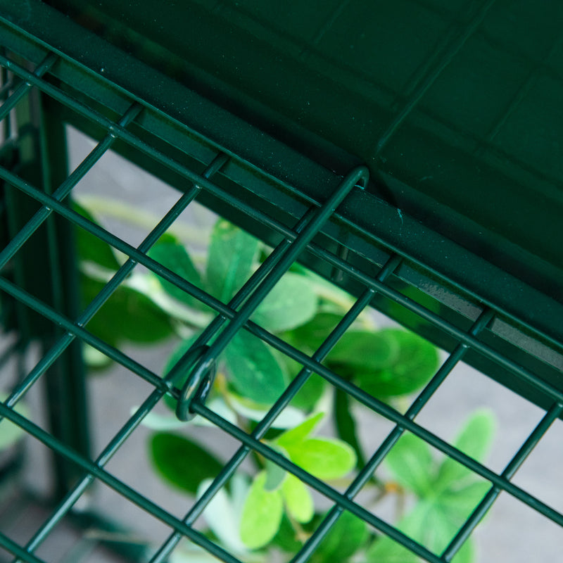 Gabbia Trappola per Animali Vivi Piccoli con Doppia Porta e Maniglia 80x25x30cm Verde Scuro