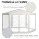 Gazebo da Giardino Esagonale con Doppio Ingresso 3.94x3.94x2.5 m in Metallo e Poliestere Crema