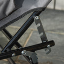 Lettino Prendisole Pieghevole con Foro per il Viso Imbottito e Schienale Reclinabile Grigio