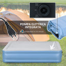 Materasso Gonfiabile Matrimoniale con Pompa di Gonfiaggio Inclusa e Borsa 152x203x46 cm Grigio
