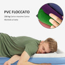 Materasso Gonfiabile Matrimoniale con Pompa di Gonfiaggio Inclusa e Borsa 152x203x46 cm Grigio