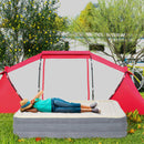 Materasso Gonfiabile Singolo con Pompa di Gonfiaggio Inclusa e Borsa 92x203x46 cm Beige