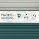 Letto per Orto Rialzato a Fondo Aperto con Rivestimento 120x120x30 cm in Acciaio Zincato Verde