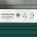 Letto per Orto Rialzato a Fondo Aperto con Rivestimento 120x60x30.5 cm in Acciaio Zincato Verde