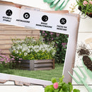 Letto per Orto Rialzato Esagonale in Acciaio Galvanizzato con Fondo Aperto Marrone