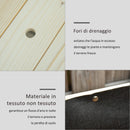 Letto per Orto Rialzato in Legno con Rotelle e Ripiano Inferiore 118x55x83 cm Legno Naturale