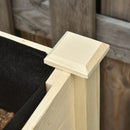 Letto per Orto Rialzato in Legno con Rotelle e Ripiano Inferiore 118x55x83 cm Legno Naturale