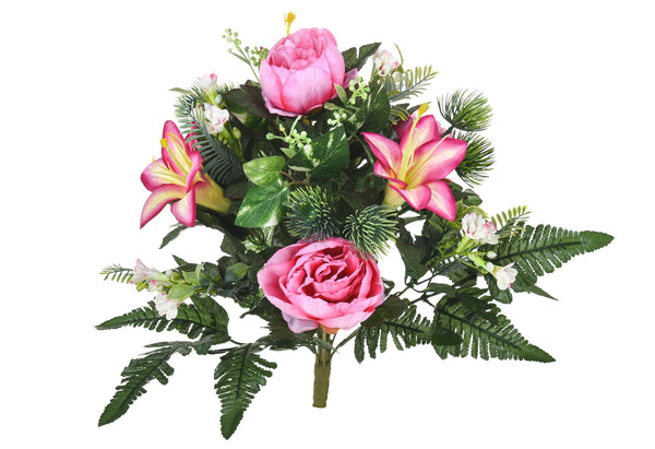Set 2 Bouquet Artificiale con Peonie Altezza 51 cm Rosa prezzo