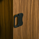 Mobile Libreria  4 Livelli Aperti con Armadietto 76.5x30x150 cm in Truciolato e MDF Marrone e Nero