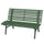 Panchina da Esterno in Alluminio a 2 Posti a Doghe 123x67x79cm Verde