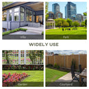 Panchina da Giardino in Acciaio a 2 Posti con Schienale Alto e Braccioli 128x62.5x81.5 cm Nero