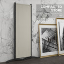 Paravento da Esterno e Interno a 4 Pannelli Pieghevole 221x50x172cm Crema