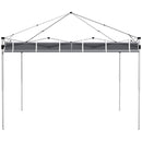 Pareti Gazebo 3x3 e 3x6 m in Tessuto Oxford Grigio con Chiusure ad Anello e a Gancio