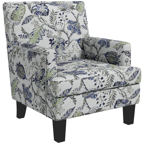 Poltroncina Retrò 71x74x82,5 cm in Tessuto con Finitura a Borchie e Fantasia a Fiori prezzo