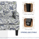 Poltroncina Retrò 71x74x82,5 cm in Tessuto con Finitura a Borchie e Fantasia a Fiori