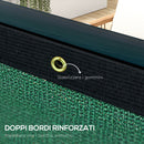 Telo Ombreggiante Frangivento 15,25x1,75 m contro Raggi UV con Fascette Incluse in HDPE Verde