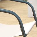 Set Salotto da Giardino Divano 2 Poltrone e Tavolino in Acciaio e Tessuto a Rete Crema