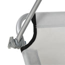 Lettino Prendisole da Giardino Pieghevole 187x58x36 cm in Metallo e Tessuto Oxford Grigio Chiaro