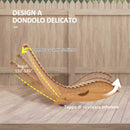 Sedia a Dondolo da Giardino a S con Seduta Ergonomica 130x60x60 cm in Legno di Abete e di Pino