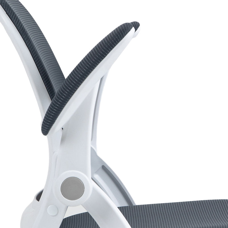 Sedia Operativa da Ufficio 65.5x61.5x88-97.5cm con Schienale a Rete Grigio